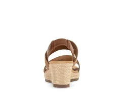 Sandaleno met sleehak bruin