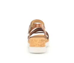 Sandaleno met sleehak bruin