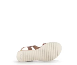 Sandaleno met sleehak bruin