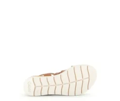 Sandaleno met sleehak bruin