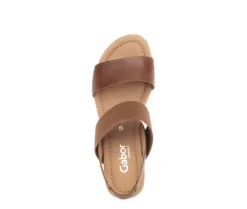 Sandaleno met sleehak bruin