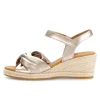 Sandaleno met sleehak goud