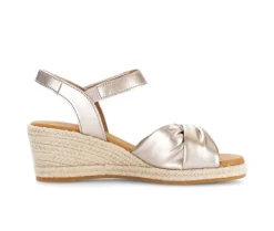 Sandaleno met sleehak goud