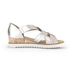 Sandaleno met sleehak goud