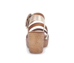 Sandaleno met sleehak goud