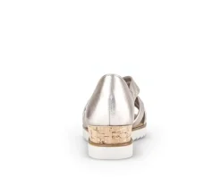 Sandaleno met sleehak goud