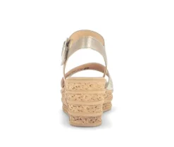 Sandaleno met sleehak goud