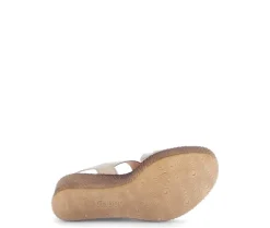 Sandaleno met sleehak goud