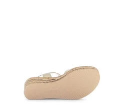 Sandaleno met sleehak goud