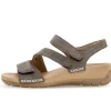 Sandaleno met sleehak grijs