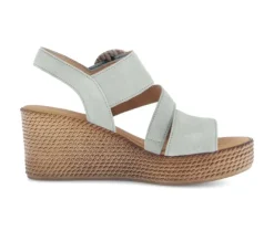 Sandaleno met sleehak groen