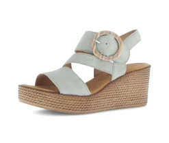 Sandaleno met sleehak groen