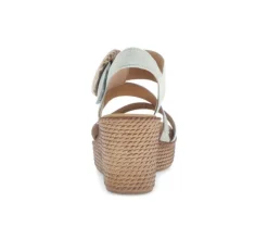 Sandaleno met sleehak groen