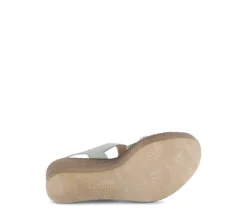 Sandaleno met sleehak groen