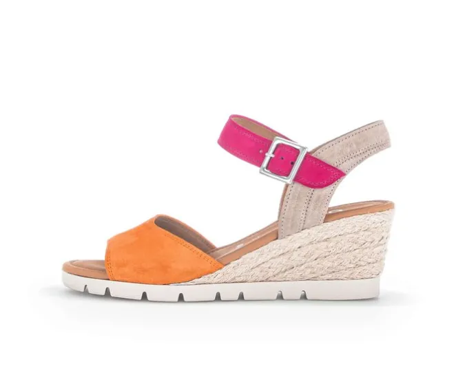 Sandaleno met sleehak multicolour