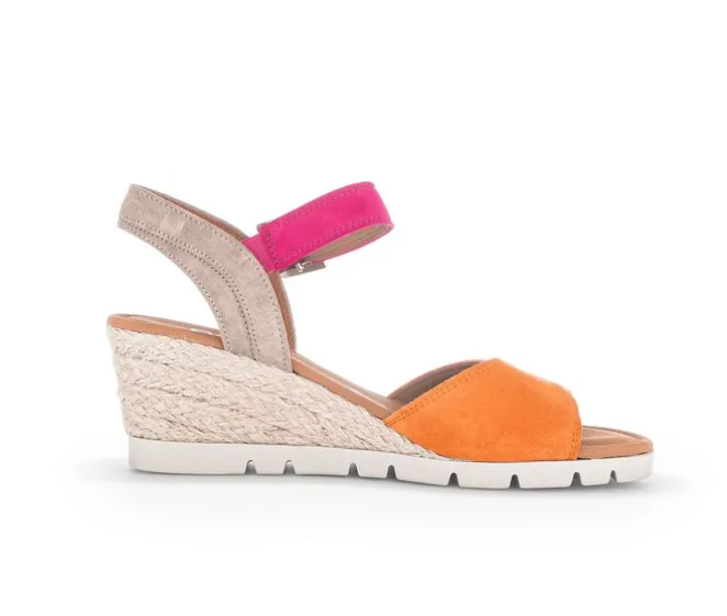 Sandaleno met sleehak multicolour