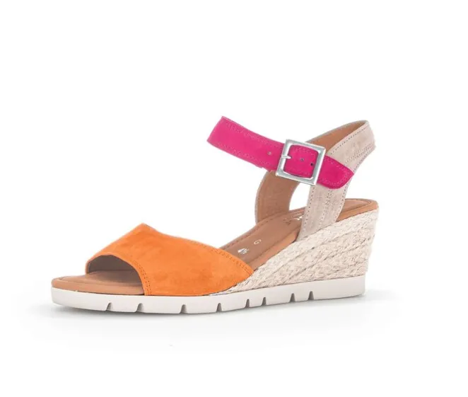 Sandaleno met sleehak multicolour