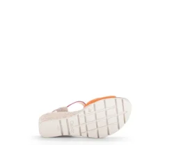 Sandaleno met sleehak multicolour