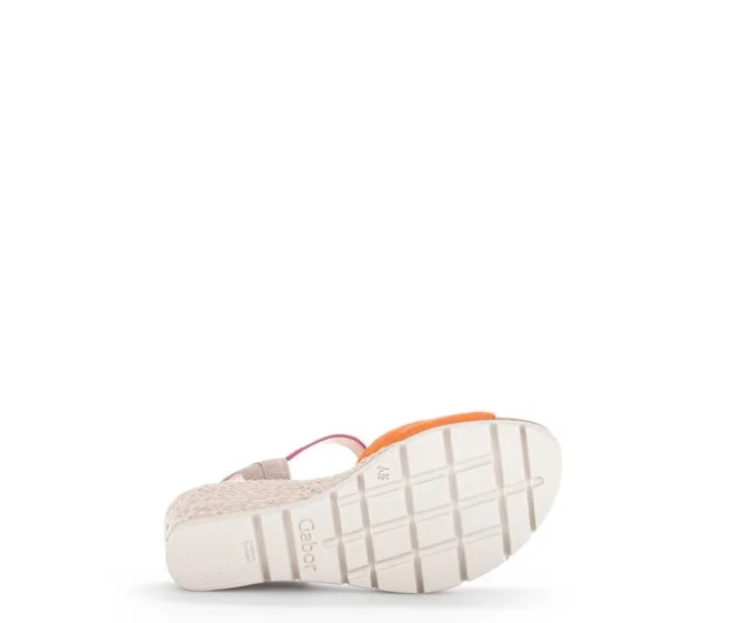 Sandaleno met sleehak multicolour