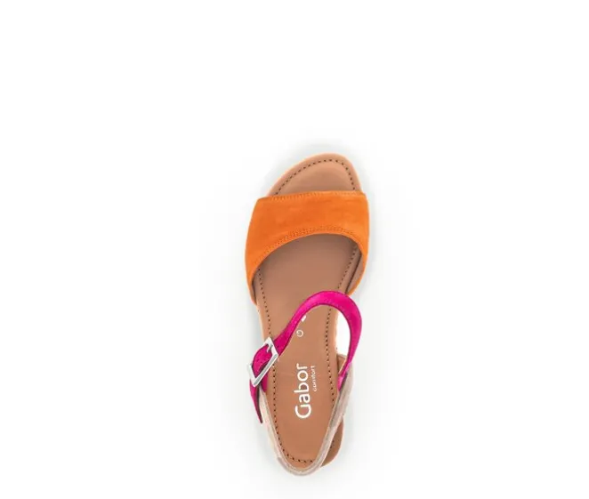 Sandaleno met sleehak multicolour