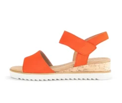 Sandaleno met sleehak oranje