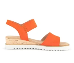 Sandaleno met sleehak oranje