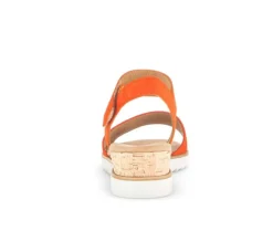 Sandaleno met sleehak oranje