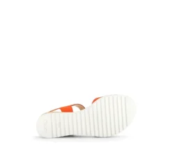 Sandaleno met sleehak oranje