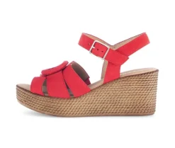 Sandaleno met sleehak rood
