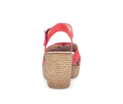 Sandaleno met sleehak rood