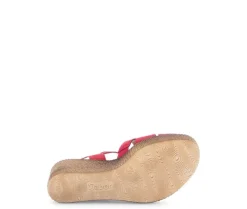 Sandaleno met sleehak rood