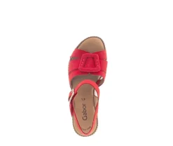 Sandaleno met sleehak rood