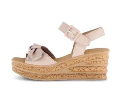 Sandaleno met sleehak rose