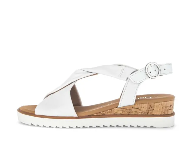 Sandaleno met sleehak wit