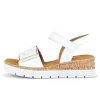Sandaleno met sleehak wit