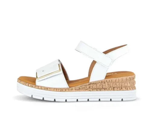 Sandaleno met sleehak wit