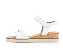 Sandaleno met sleehak wit