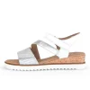 Sandaleno met sleehak wit
