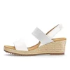 Sandaleno met sleehak wit