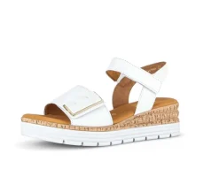 Sandaleno met sleehak wit