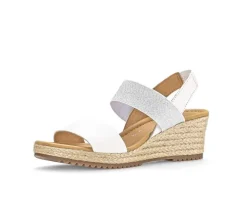 Sandaleno met sleehak wit