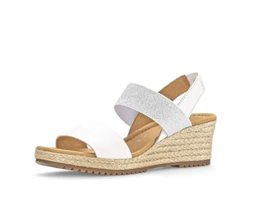 Sandaleno met sleehak wit