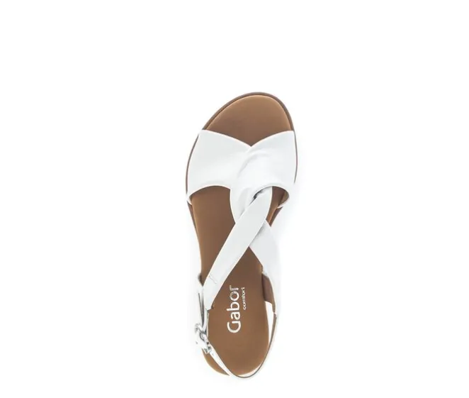 Sandaleno met sleehak wit