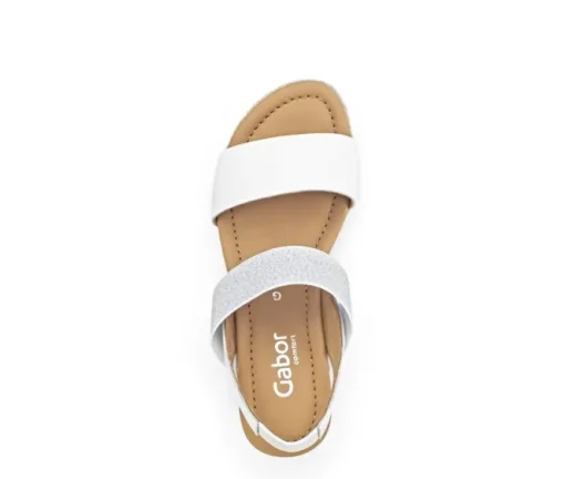 Sandaleno met sleehak wit