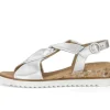 Sandaleno met sleehak zilver