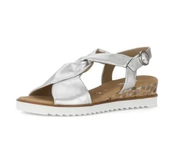 Sandaleno met sleehak zilver