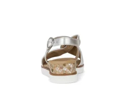 Sandaleno met sleehak zilver