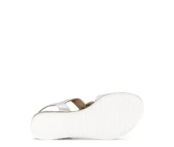 Sandaleno met sleehak zilver