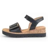 Sandaleno met sleehak zwart