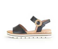 Sandaleno met sleehak zwart